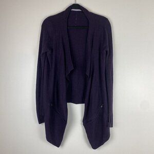 Lululemon Women's Resolution Wrap Cardigan Size 6 ? Waterfall Purple Ribbed